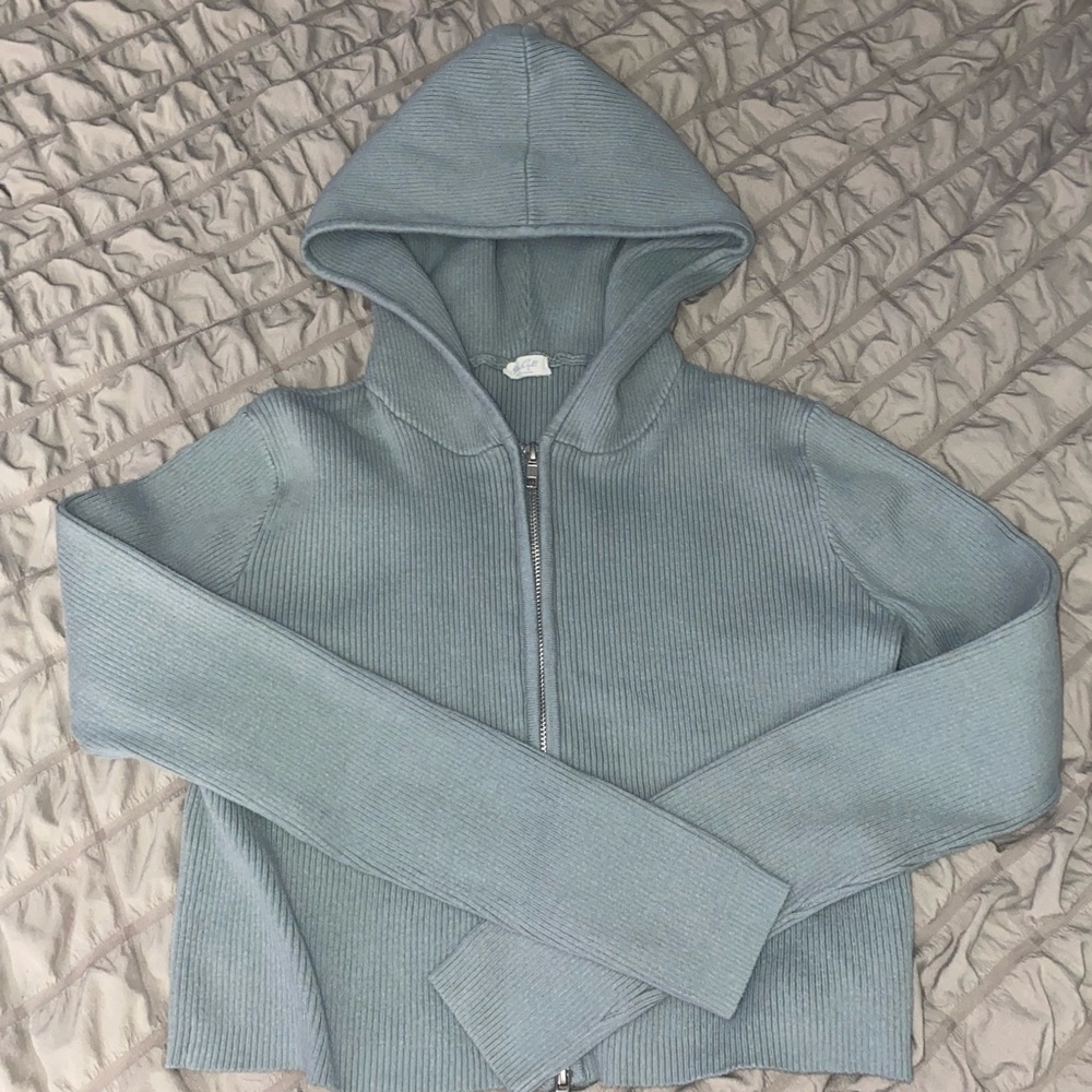 Joe's Jeans Gray Ribbed Hoodie